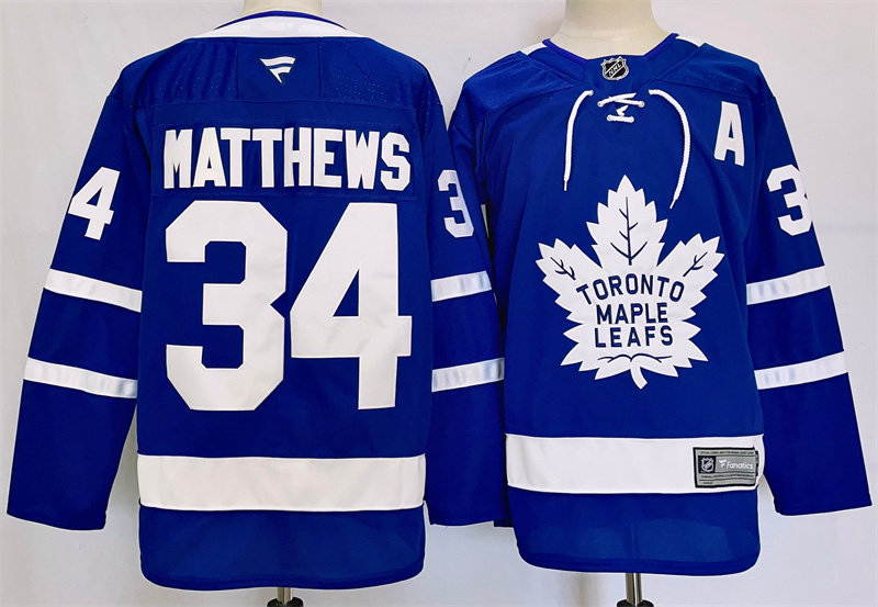 Men's Toronto Maple Leafs #34 Auston Matthews Blue 2024-25 Stitched Jersey Men's Toronto Maple Leafs #34 Auston Matthews Blue 2024-25 Stitched Jersey